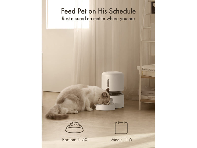 Pet Libro GRANARY AUTOMATIC FEEDER 3L WHITE-UK&EU ADAPTER