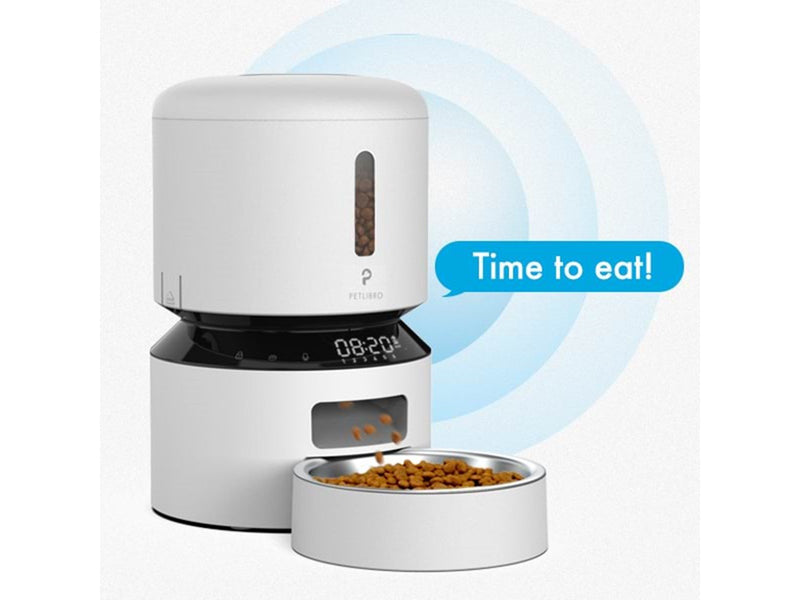 Pet Libro GRANARY AUTOMATIC FEEDER 3L WHITE-UK&EU ADAPTER