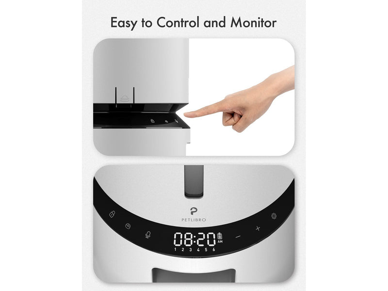 Pet Libro GRANARY AUTOMATIC FEEDER 3L WHITE-UK&EU ADAPTER