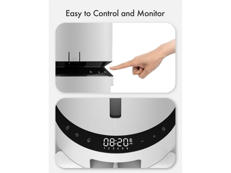 Pet Libro GRANARY DUAL FOOD TRAY 5L WHITE-UK&EU ADAPTER