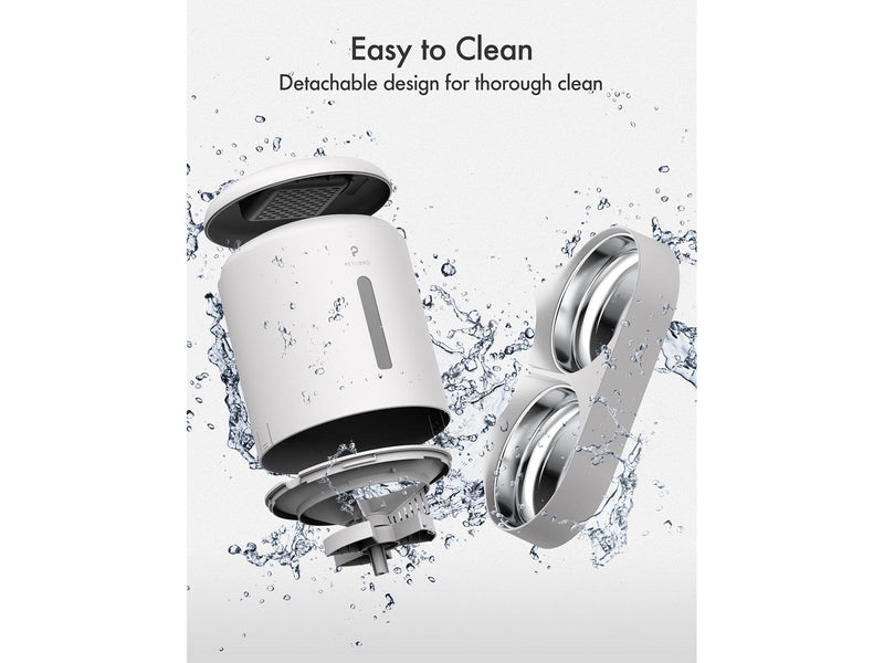 Pet Libro GRANARY DUAL FOOD TRAY 5L WHITE-UK&EU ADAPTER