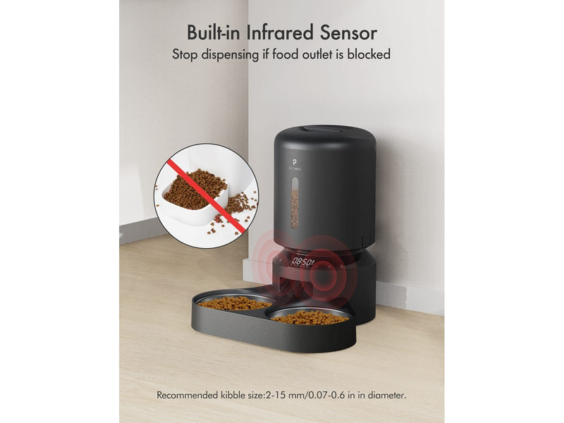 Pet Libro GRANARY DUAL FOOD TRAY 5L BLACK-UK&EU ADAPTER