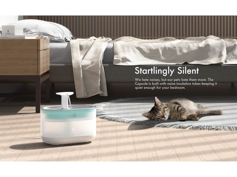 Pet Libro CAPSULE WATER FOUNTAIN BLUE-UK&EU ADAPTER
