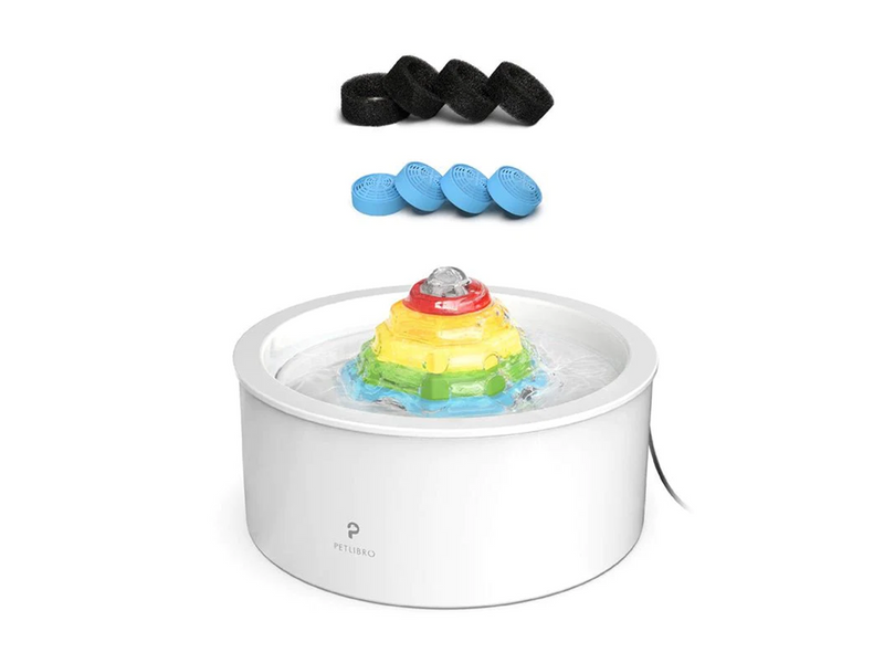 Pet Libro RAINBOW WATER FOUNTAIN-UK&EU ADAPTER