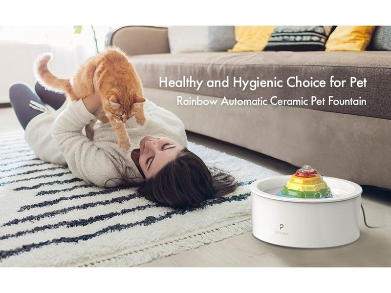 Pet Libro RAINBOW WATER FOUNTAIN-UK&EU ADAPTER