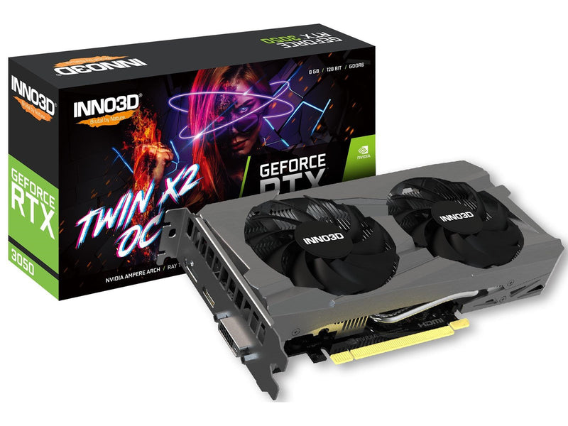 Inno3D GeForce RTX 3050 Twin X2 OC V2 - 8GB GDDR6 RAM - Grafikkarte