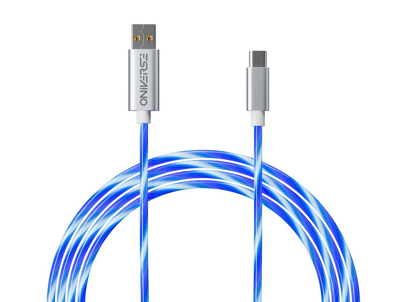 Oniverse USB-A USB-C LED Fast Charging Cable 2 m - Wired Charging cable for wireless game controller