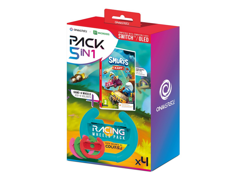 Oniverse 4 STEERING WHEELS + SMURF CART BUNDLE - Miscellaneous - Nintendo Switch