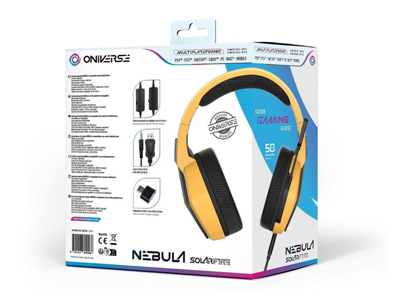Oniverse NEBULA - SOLARFIRE YELLOW - Wired Headset - Sony PlayStation 4
