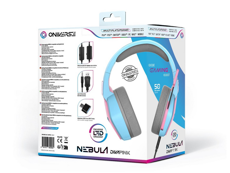 Oniverse NEBULA - DIVA PINK - Wired Headset - Sony PlayStation 4