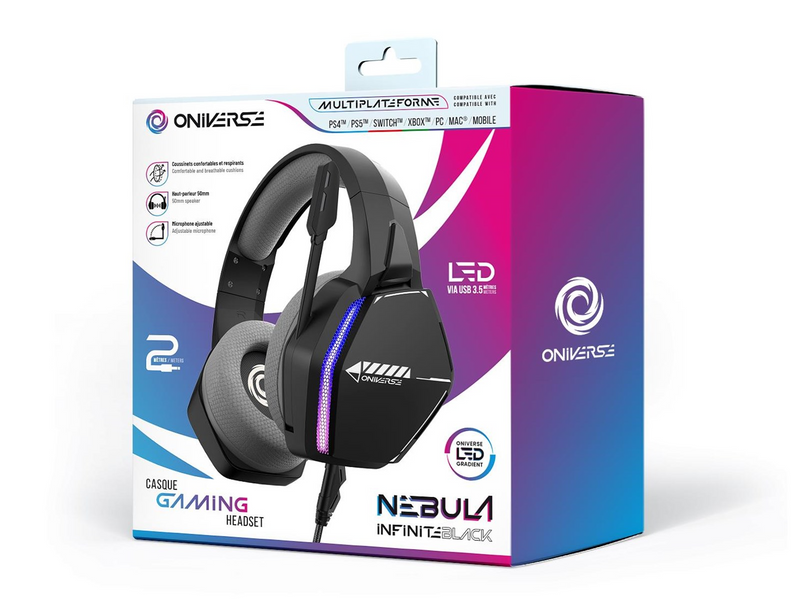 Oniverse NEBULA - INFINITE BLACK - Wired Headset - Sony PlayStation 4