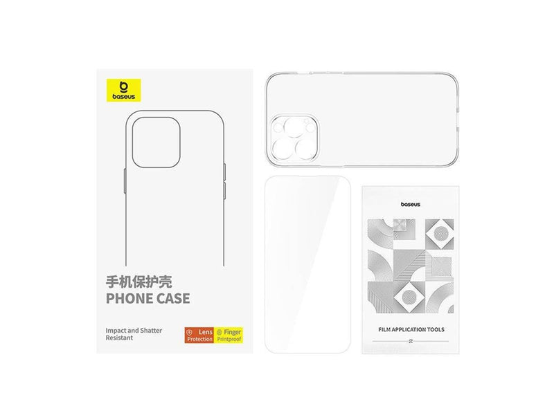 Baseus Clear Case  iPhone 15 Pro + tempered glass