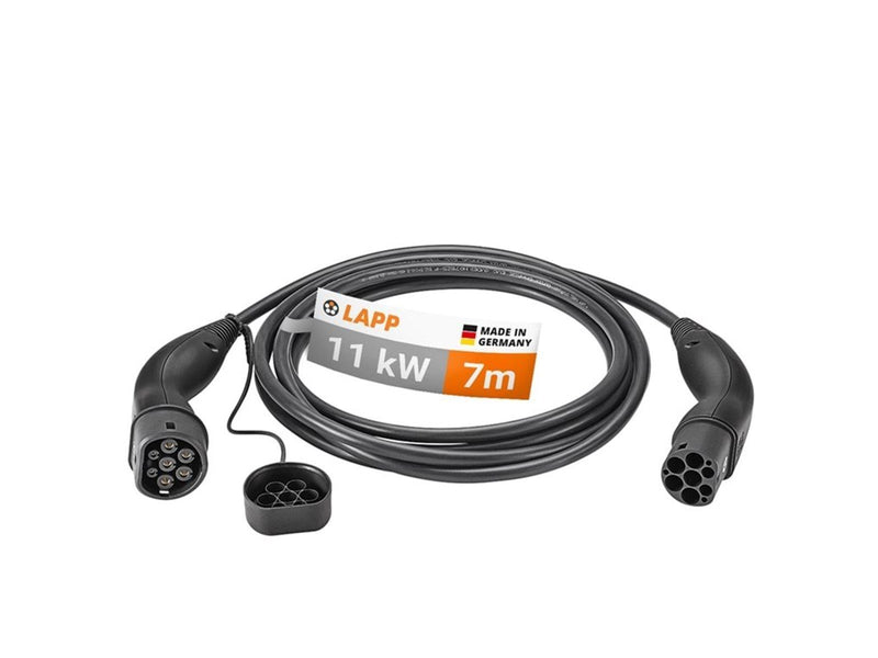 LAPP Type 2 Charging Cable, up to 11 kW, 7 m, black