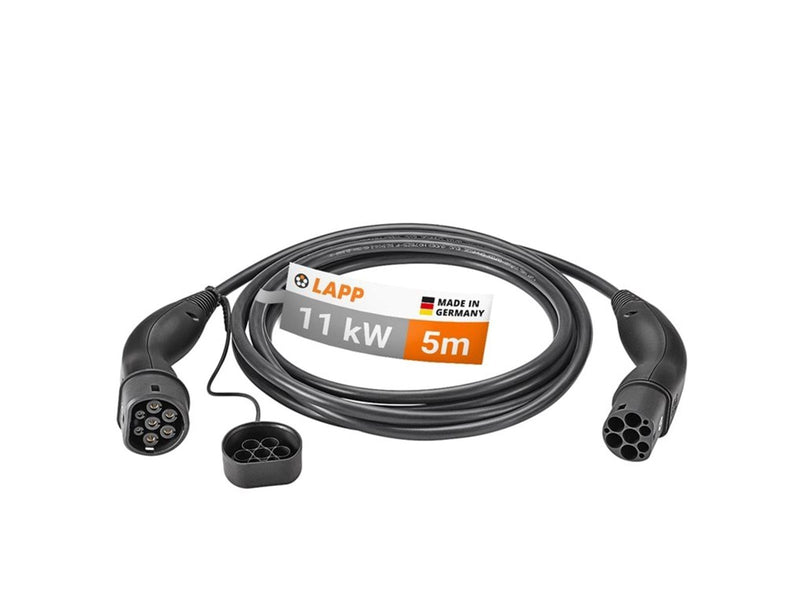 LAPP Type 2 Charging Cable, up to 11 kW, 5 m, black