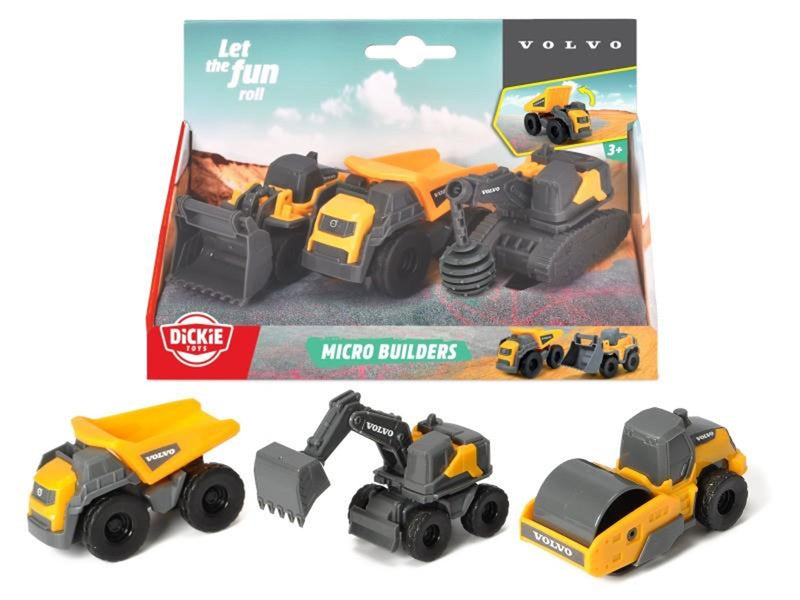 Dickie Volvo Micro Work Vehicles 3pcs.