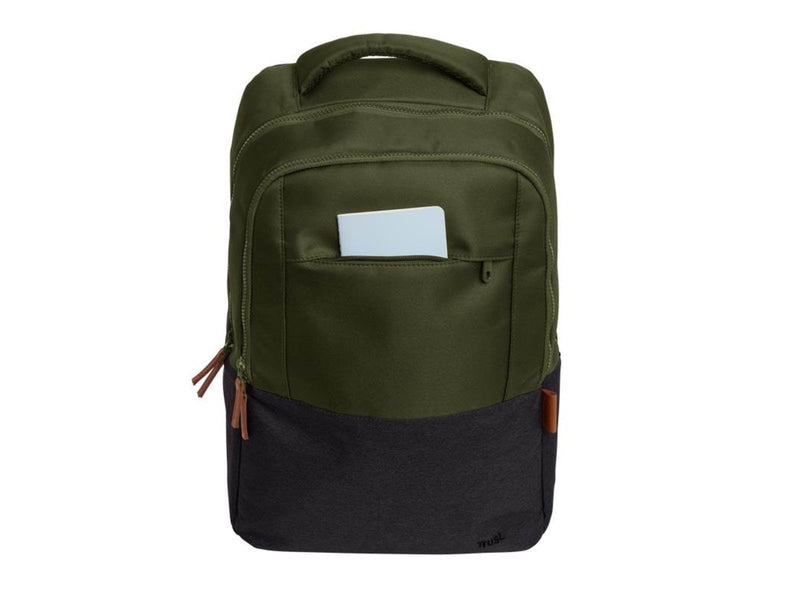 Trust Lisboa - notebook carrying backpack - topload durable - green