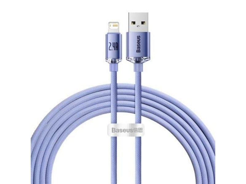 Baseus Crystal Shine cable USB to Lightning 2.4A 2m (purple)