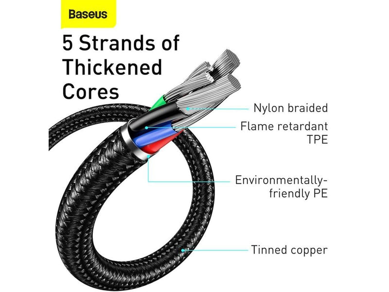 Baseus Cafule Cable USB For Micro 2A 3m Gray+Black