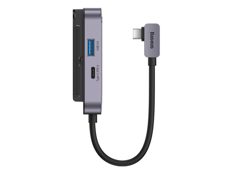 Baseus PadJoy Series USB-C to USB 3.0 + HDMI + USB-C PD + jack 3.5mm + SD/TF (Grey) USB-Hubs - USB 3.0 - 6 - Grau