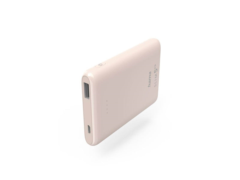 Hama SLIM 5HD Powerbank (Akku) - Pink - 5000 mAh