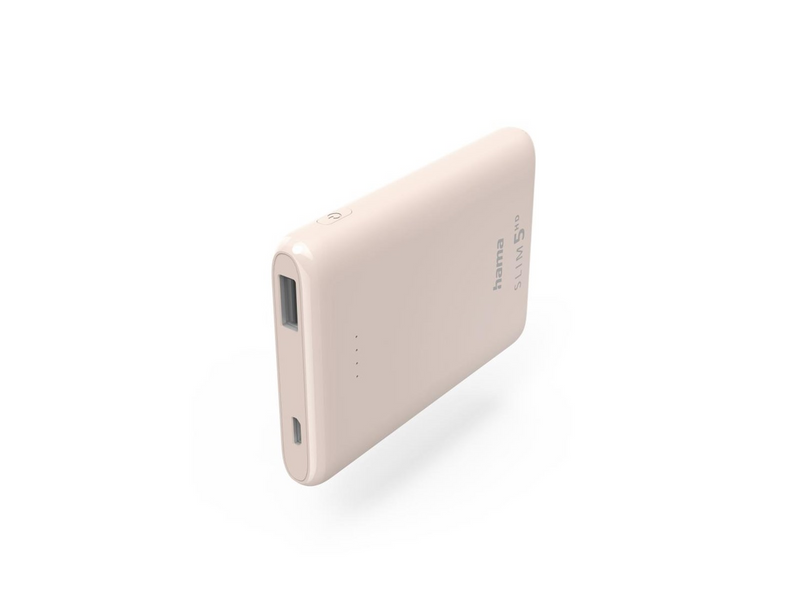 Hama SLIM 5HD Powerbank (Akku) - Pink - 5000 mAh