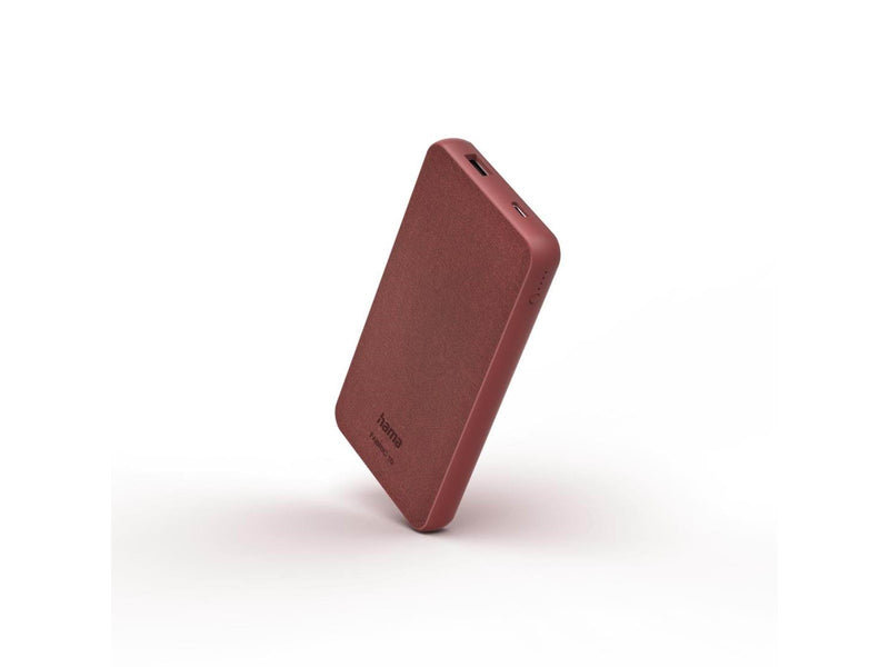 Hama Fabric 10 Powerbank (Akku) - Rot - 10000 mAh