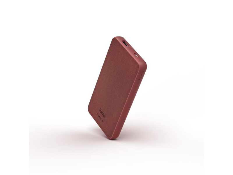 Hama Fabric 10 Powerbank (Akku) - Rot - 10000 mAh