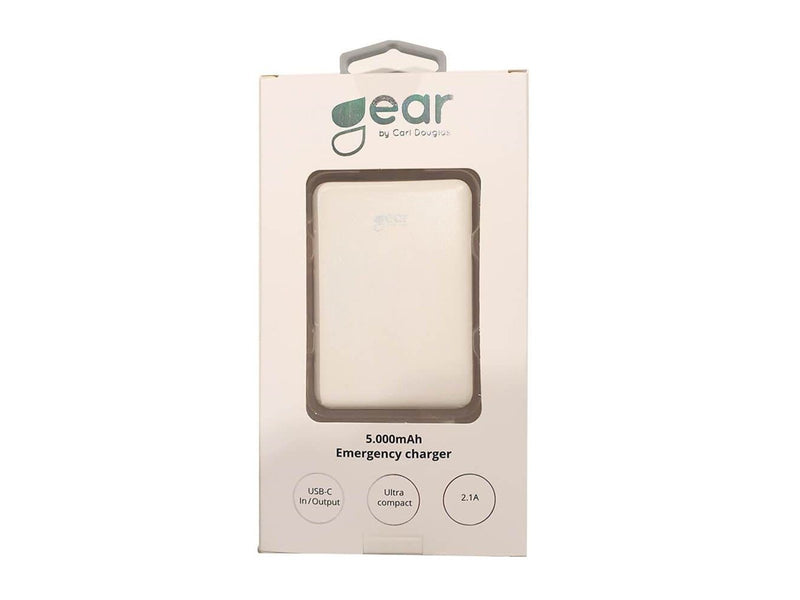 GEAR Ultracompact Powerbank (Akku) - Weiß - 5000 mAh