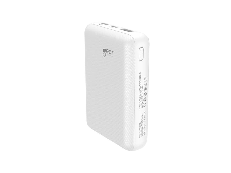 GEAR Ultracompact Powerbank (Akku) - Weiß - 10000 mAh