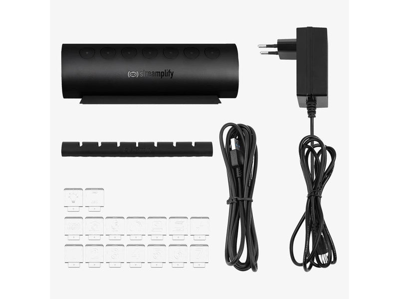 Streamplify HUB CTRL 7 USB-Hubs - USB 3.0 - 7 - Schwarz