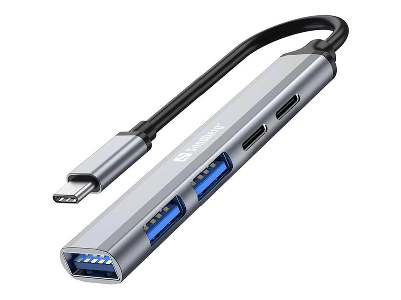 Sandberg USB-C Multi-USB Hub USB-Hubs - 5 - silber