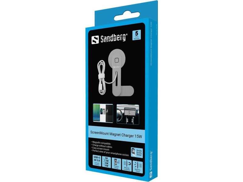 Sandberg 15W ScreenMount Magnet Charger