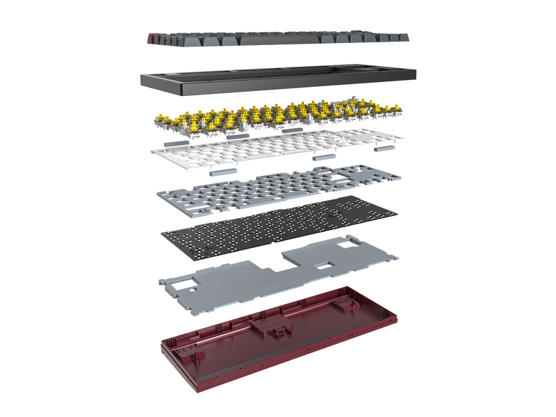 Montech MKey TKL Darkness - Gateron G Pro 2.0 Yellow - Gaming Tastaturen - ohne Numpad - Nordisch - Schwarz