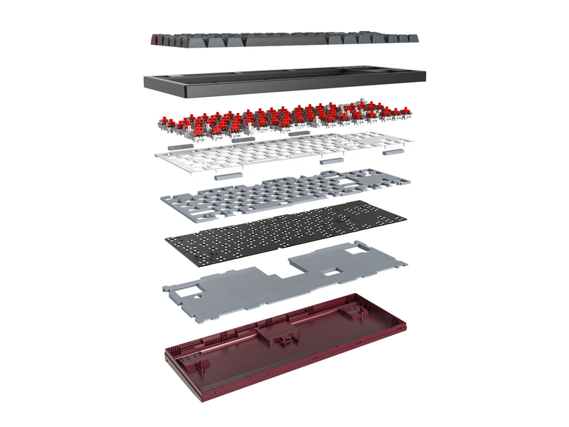 Montech MKey TKL Darkness - Gateron G Pro 2.0 Brown - Gaming Tastaturen - ohne Numpad - Nordisch - Schwarz