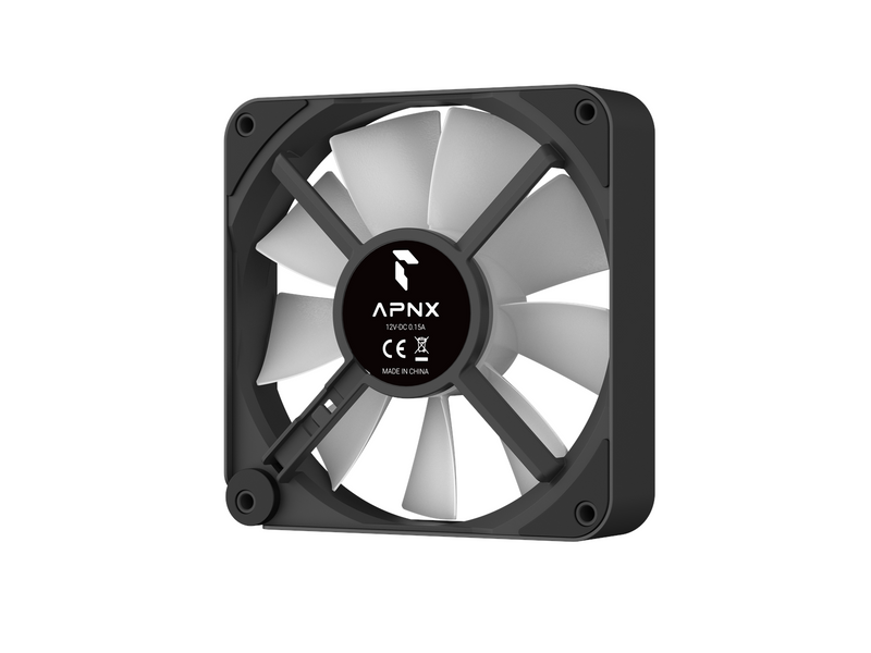 APNX FP2-120 - Black - Gehäuselüfter - 120mm - Schwarz mit RGB LED - 35 dBA