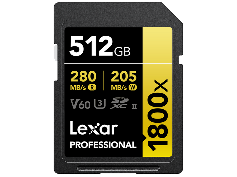 Lexar Professional Gold 1800x SD - 280MB/s - 512GB