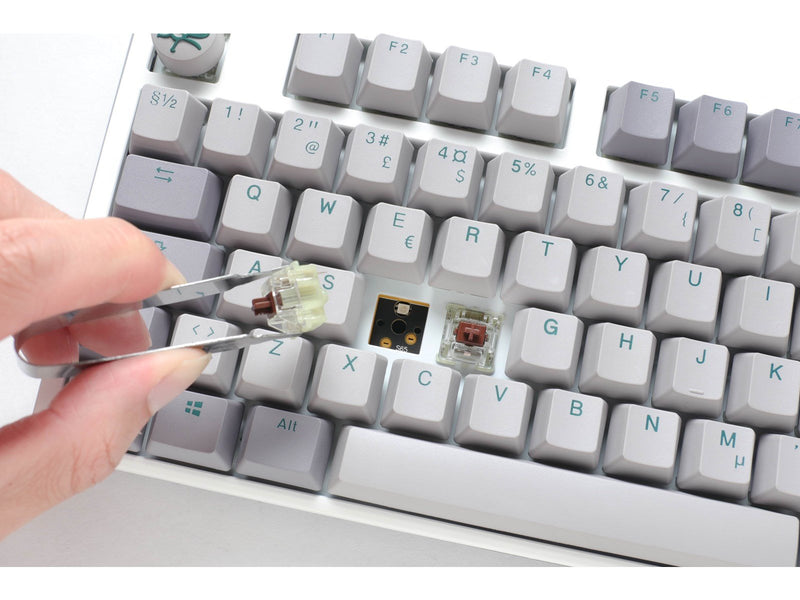 Ducky One 3 - Mist Nordic - Fullsize - Cherry Blue - RGB - ND - Gaming Tastaturen - Nordisch - Grau