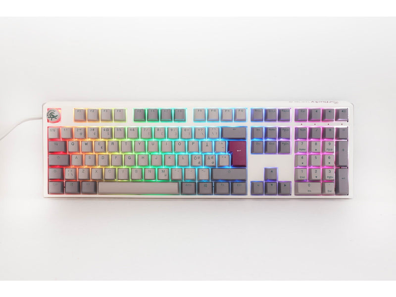 Ducky One 3 - Mist Nordic - Fullsize - Cherry Blue - RGB - ND - Gaming Tastaturen - Nordisch - Grau