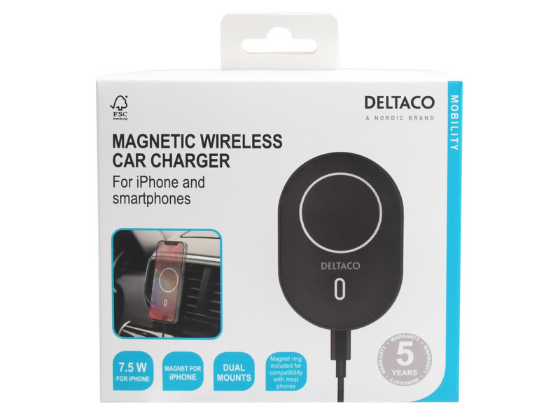 Deltaco QI-1038 Wireless Car Charger
