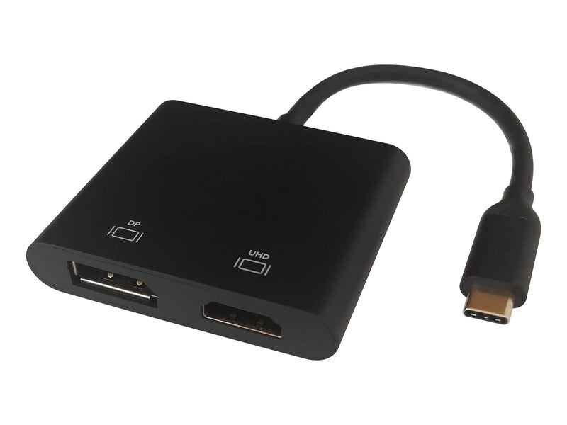 Deltaco USB-C MST HUB 2x 4K/60Hz HDMI + DP black 0.1m USB-Hubs - 3 - Schwarz