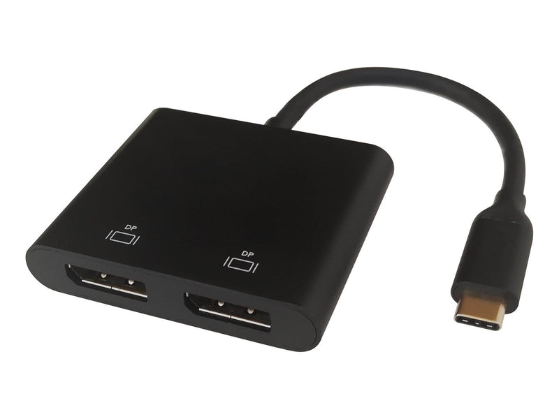 Deltaco USB-C MST HUB 2x 4K/60Hz DP x 2 black 0.1m USB-Hubs - 4 - Schwarz