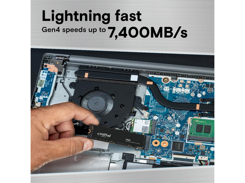 Crucial T500 SSD - 2TB - Ohne Kühlkörper - M.2 2280 - PCIe 4.0