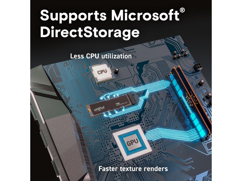 Crucial T500 SSD - 2TB - Ohne Kühlkörper - M.2 2280 - PCIe 4.0