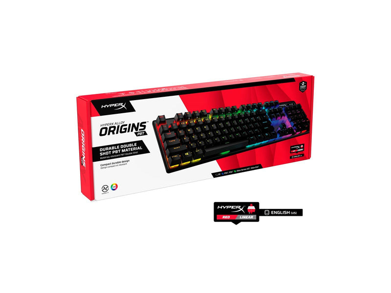 HyperX Alloy Origins PBT Mechanical - Gaming Tastaturen - US-Englisch - Schwarz