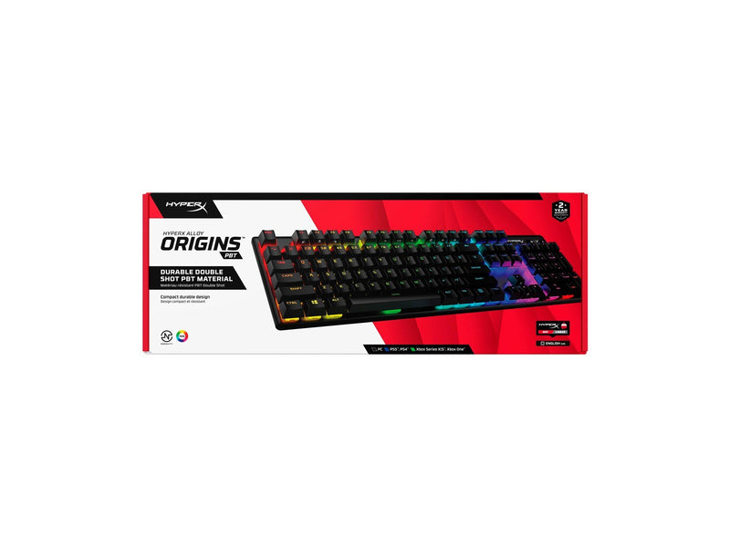 HyperX Alloy Origins PBT Mechanical - Gaming Tastaturen - US-Englisch - Schwarz