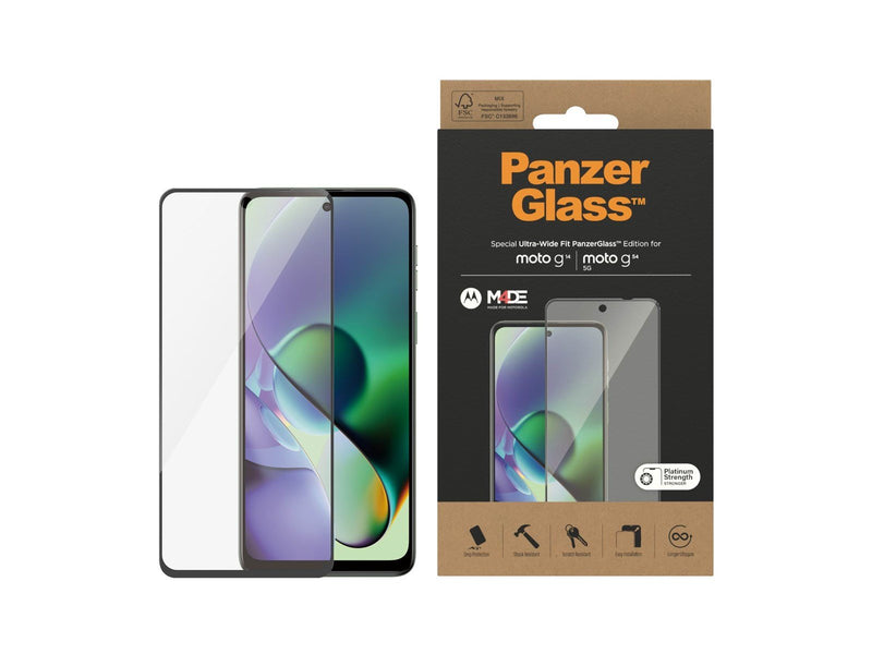 PanzerGlass Screen Protector Motorola G14 | G54 5G | Ultra-Wide Fit