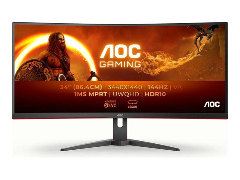34" AOC CU34G2XE/BK - 3440x1440 - 144Hz - VA - HDR10 - Curved
