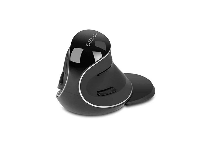DeLUX Wireless Vertical Mouse Delux M618PD BT+2.4G 4200DPI - Vertical mouse (Schwarz)