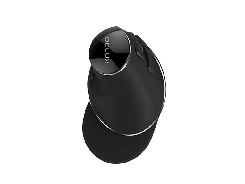 DeLUX Wireless Vertical Mouse Delux M618PD BT+2.4G 4200DPI - Vertical mouse (Schwarz)