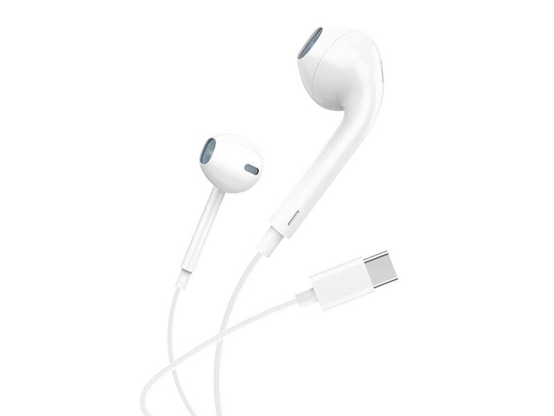 Foneng In-ear headphones wired  T15 USB-C 1.2m (white)